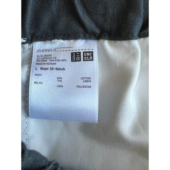 Uniqlo Geared Mens Cargo Short Pockets Gray/Black Hiking Camping size-33-36 - Picture 3 of 5